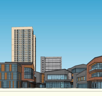 高层公寓 商业街